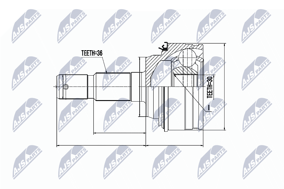 Driveshaft CV joint Wheel Side CV Joint NPZ-TY-011 NTY - Image 2