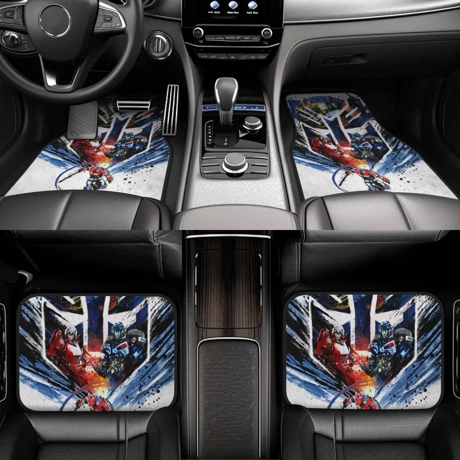 Transformers Print Car Floor Mat, Transformers Floor Protector Mats Front Rear