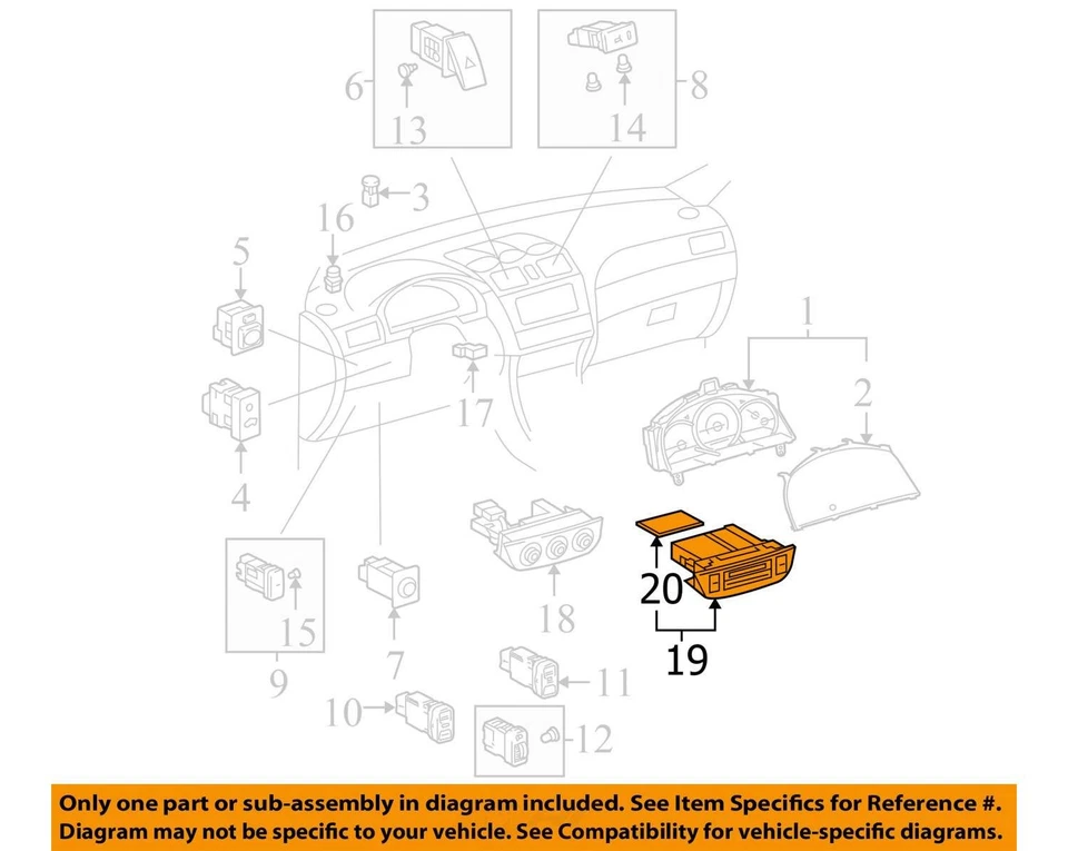 Temperature Control Automatic Push Button Control Fits 07-08 SOLARA 2647973 Foto 3 de 4