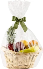 Clear Basket Bags, 24In X 30In Large Clear Cellophane Wrap for Bridal Shower Bas
