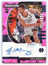 2020 Prizm Collegiate #PA-JO John Mooney Prospect Autographs Pink Ice