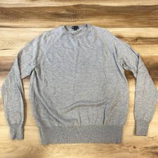 J.Crew Sweater Mens M Pima Cotton Wool Crewneck Raglan Grey Casual