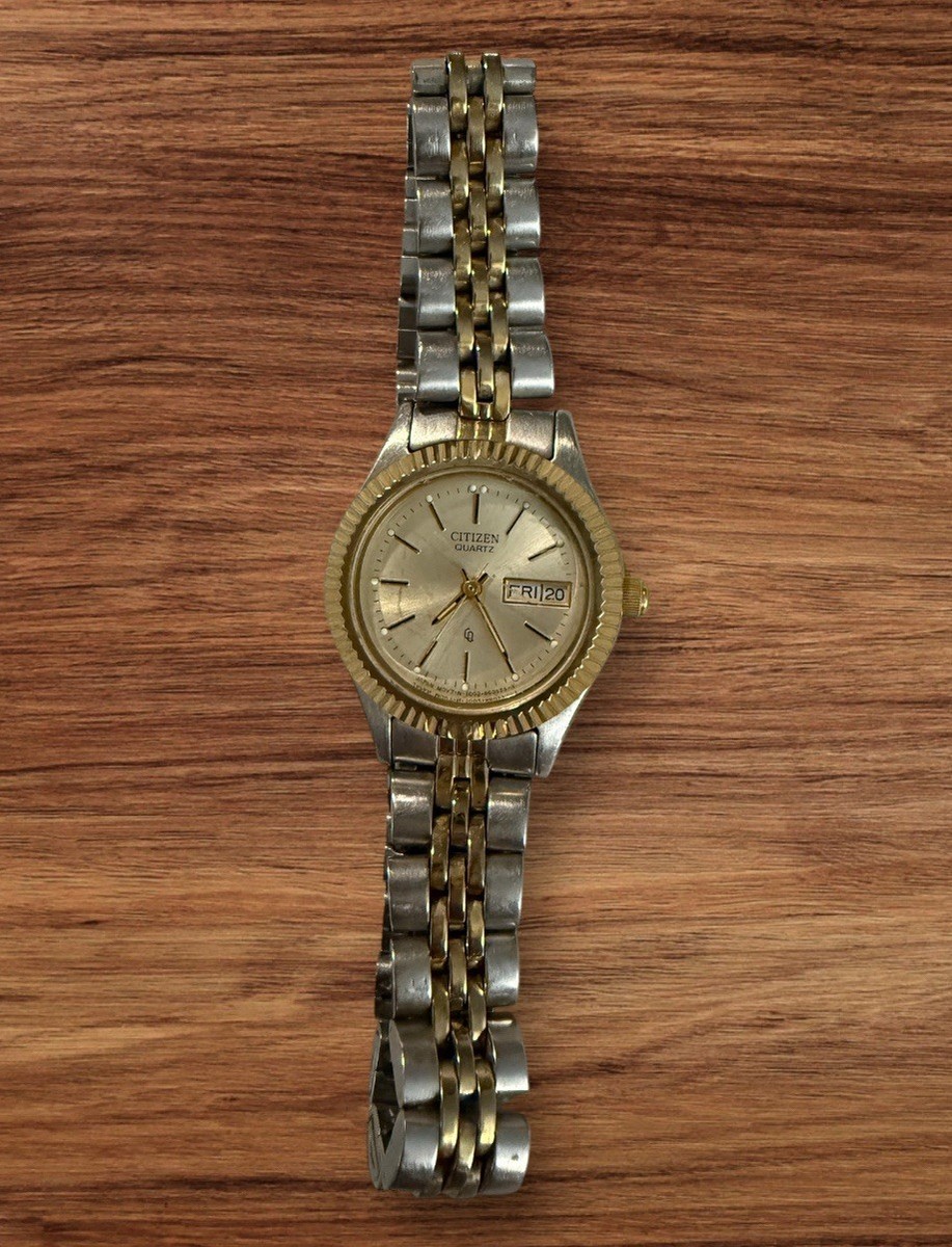 Vintage Citizen Ladies Two Tone Flouted Bezel Date Dial  display picture 1