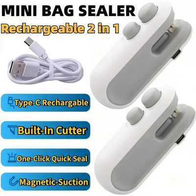 #ad #ad 2 1PCS Mini Bag Sealer Upgrade Magnetic Snack Food Sealer Mini Sealing Machine $4.99