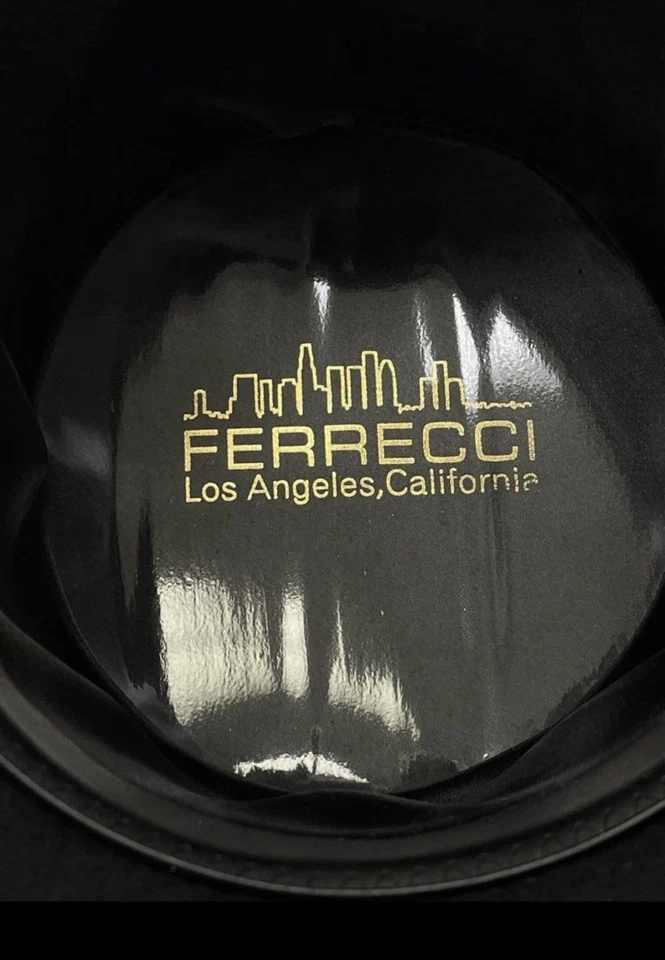 Ferrecci USA Men's Black Top Hat w/ Orange Feather & Box - Size M New - Image 3 of 4