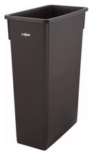 Winco Slender Trash Can, 23-Gallon, Brown