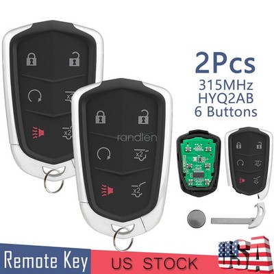 2 For 2015 2016 2017 2018 2019 2020 Cadillac Escalade Smart Prox Remote Key Fob