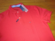 NWT, Tommy Hilfiger Men's Regular Fit Mesh Knit Short Sleeve Polo Shirt.