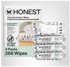Honest Baby Wipes Sensitive Skin Fragrance Free 720Ct 10 Pack