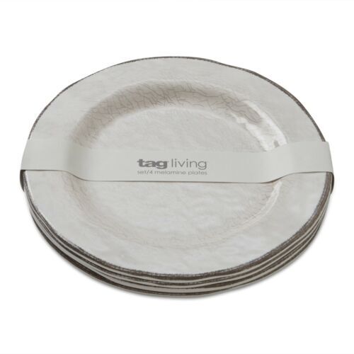 ZAROCRUS 6-Piece Melamine Dinner Plate Set – 11-Inch Rustic Plates, Unbreakable & Dishwasher Safe, Assorted Colors For Indoor/Outdoor Use - View #6