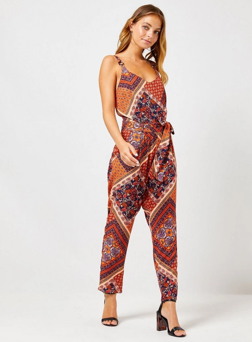 Jumpsuits | Multi Floral Shirred Jumpsuit | Dorothy Perkins