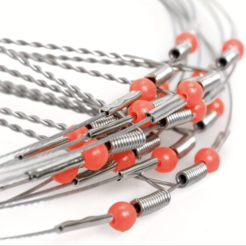 50pcs/pack High Low Rigs Porgy Scup Fishing 2 arms Wire Leader Stainless Steel - Picture 4 of 7