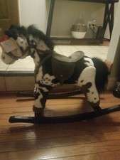 Back 2 Fun Plush Rocking Horse with Real Horse New with Tags Sounds Toddlers