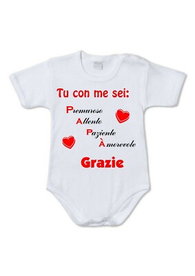 Body Bimbo Neonato Stampa Festa Del Papa 19 Marzo Auguri Regalo Nascita Cotone Ebay