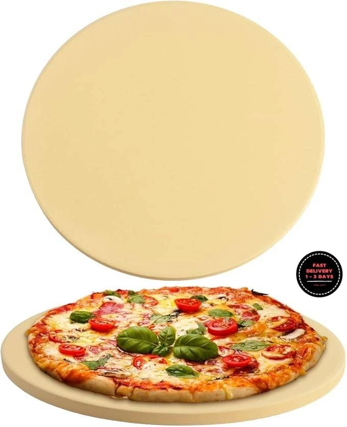 Juego de piedra para pizza, piedra redonda de cordierita resistente para hornear