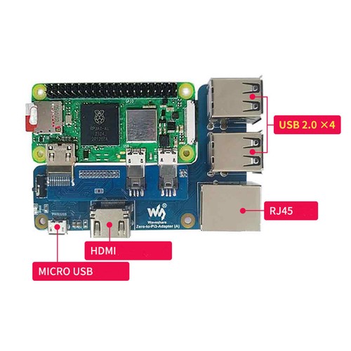 For Raspberry Pi Zero 2W Expansion Board Multi-USB Interface Ethernet Converter - Afbeelding 2 van 11