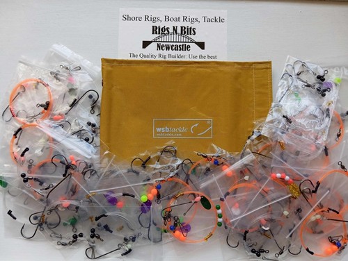Meeresangeln Rigs x 30 mit Rig Wallet: Hochwertige Profi Ufer Sea Rigs