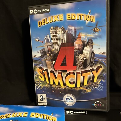 SimCity 4 Deluxe Edition PC 2003 COMPLETE + Insert + Manual Excellent