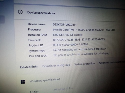 Dell Latitude E5450 14.1" i7 vPro 500 gb SSHD,8 gb RAM.Win.11 pro.Clean.Tested. - Picture 4 of 17