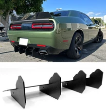 G2 Rear Bumper 4 Blades Winglet Wind Spoiler Diffuser Fit 15-23 Challenger