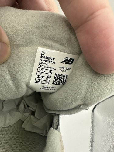 Size 10.5 - New Balance WTAPS x 992 Made in USA Olive Drab - Picture 4 of 10
