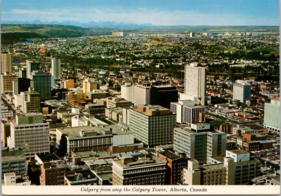 6x4'' Postcard Calgary Alberta Canada - Skyline as seen from new Calgary Tower