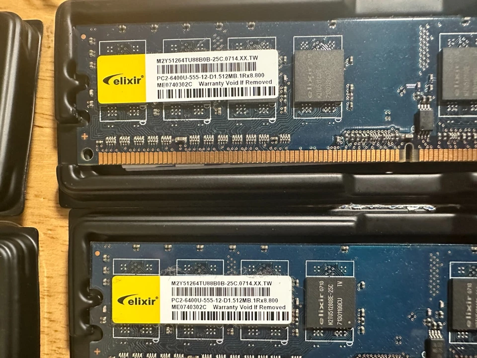 Elixir 3GB Kit(1G x2 , 512MB x2) DDR2 RAM PC2-6400-555, non-ECC Desktop DIMM - Image 3 of 3