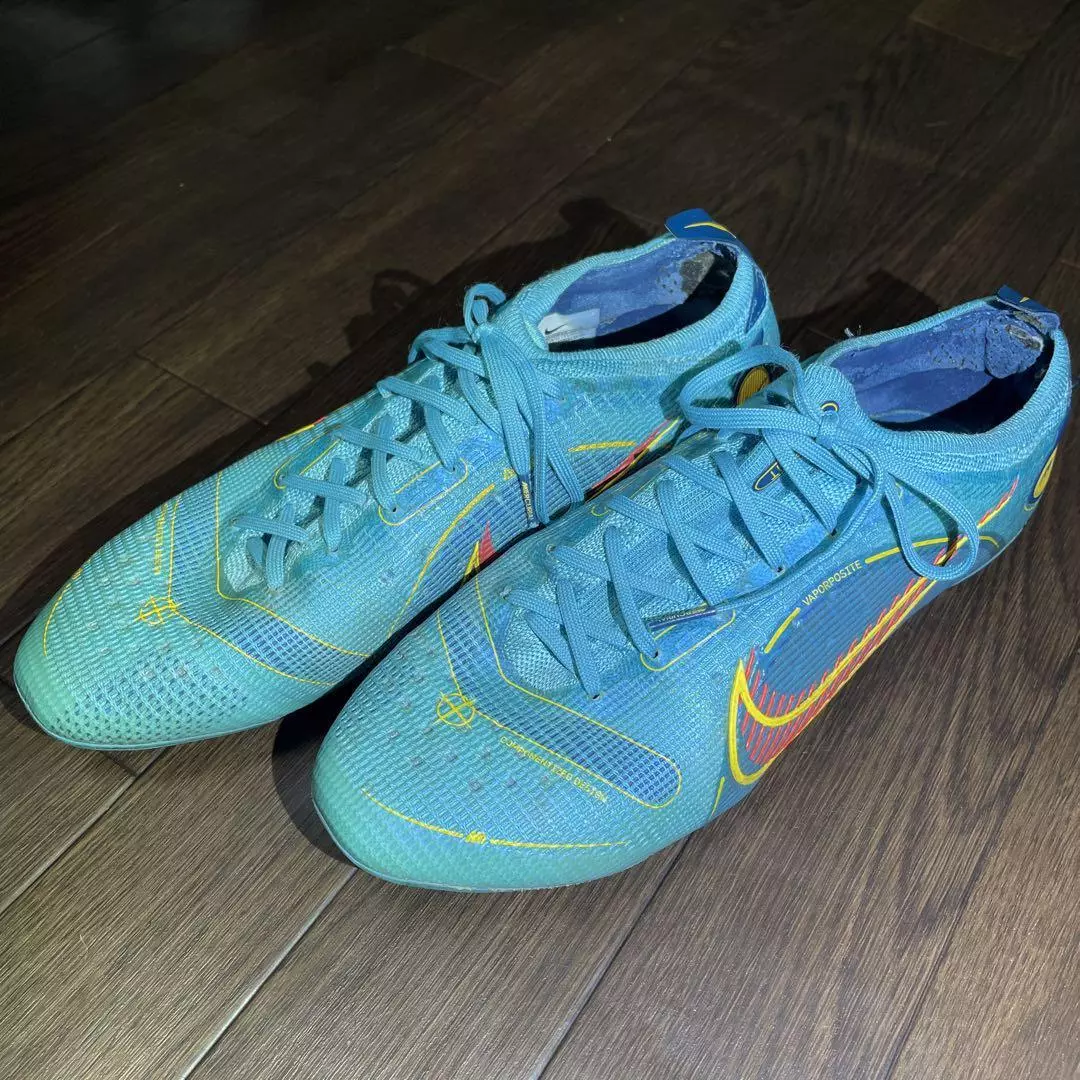 Nike Mercurial Vapor 14 Elite AG Blue DJ2833-484 US 9.5 Soccer Cleats Used Nike Mercurial Vapor 14 Elite AG Blue DJ2833-484 US 9.5 Soccer Cleats Used