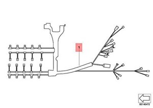 Genuine Bmw M6 E60 E63 E64 M5 Convertible Engine Wiring Harness 12517838569 Ebay