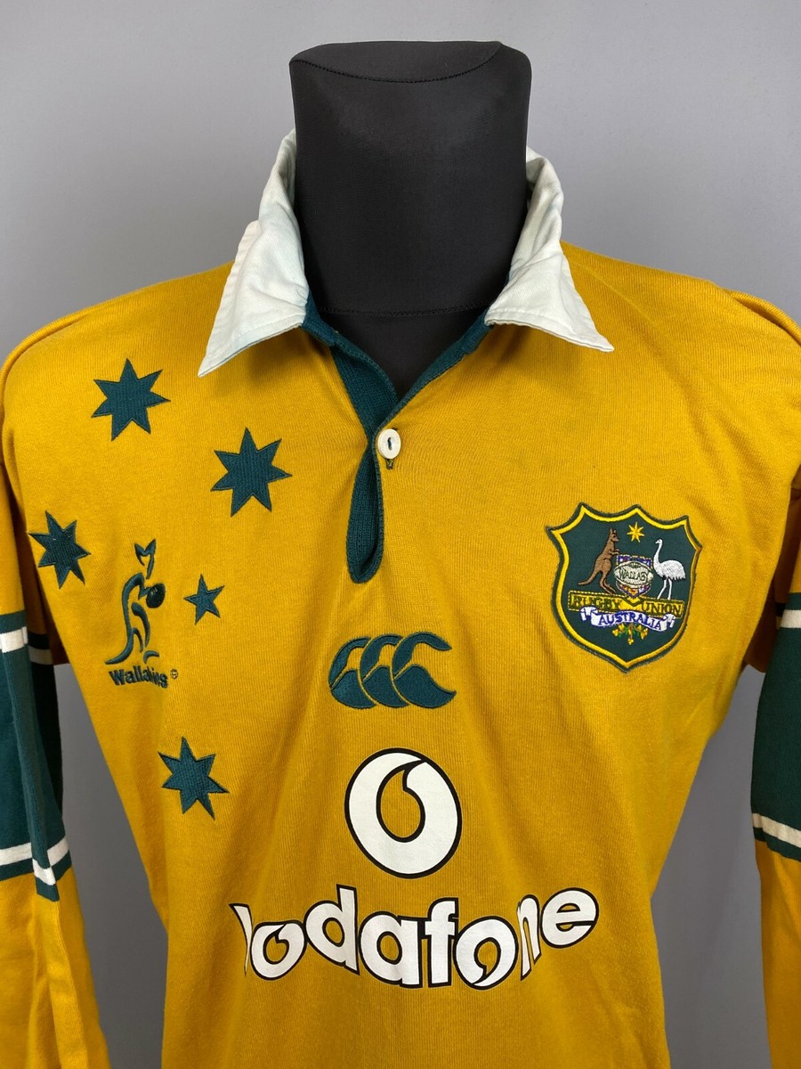 AUSTRALIA WALLABIES RUGBY HOME JERSEY CANTERBURY SHIRT LONG