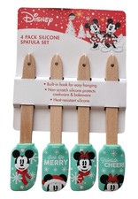 4 Pack Disney Mickey  Minnie Mouse Kitchen Spatulas Gift Set, Holiday M 