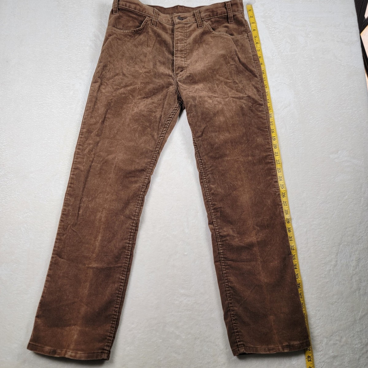 Levi's Straight Fit Premium Corduroy Pants Brown Size W36 L30 Made