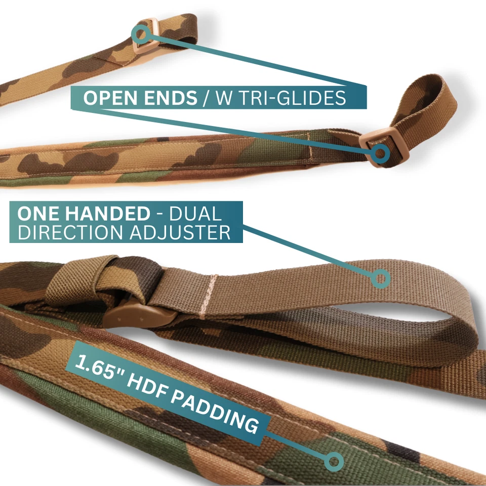 SABLE EE. UU. | Eslinga acolchada T2 | Eslinga para rifle de dos puntos, ajuste rápido hecha en Texas Foto 3 de 4
