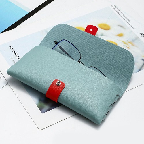 Leather Glasses Case Sunglasses Bag Storage Box Color Blocking Style Portable 《 - Picture 6 of 15