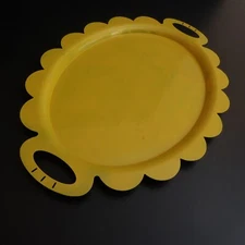 Oval Metal Tray Yellow Blue ALESSI ITALY A. MENDINI 1999 Design Décor XX N4021
