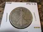 1917-S REV. WALKING LIBERTY SILVER HALF DOLLAR FINE     72
