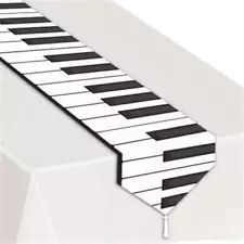 Printed Piano Keyboard Laminated Table Runner 11" x 6' Paper Music Tableware