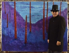 Mark Little original￼ canvas￼￼￼ Painting 81” X 62” XL (6ft. 9in)Abstract Landsca