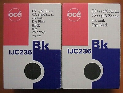 2x OCÉ IJC236BK IJC236 Tintentank schwarz f. CS2136 CS2124 CS2236 CS2224 NEU