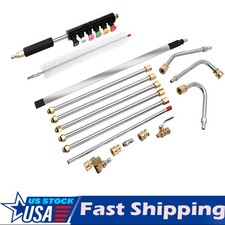 24" Radiator Cleaning Wand With 25° Fan Nozzles +Pressure Washer Extension Wand