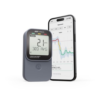 Airthings 325 Corentium Home 2 Smart Digital Radon Detector | New Open Box