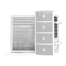 Adjustable Air Deflector for Window AC 45x20cm ABS White Angle Control