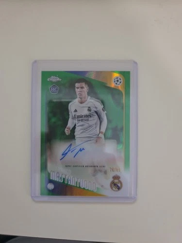 Franco Mastantuono Green Auto /99 RC 2025-26 Topps Chrome Uefa Club Competitions