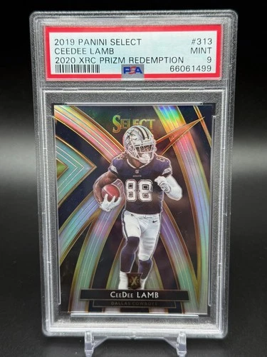 2019 Panini Select 2020 XRC Ceedee Lamb Rookie RC Card #313 - PSA 9