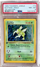 POKEMON SCYTHER 1999 JUNGLE 1ST EDITION #10 HOLO PSA 8 on eBay