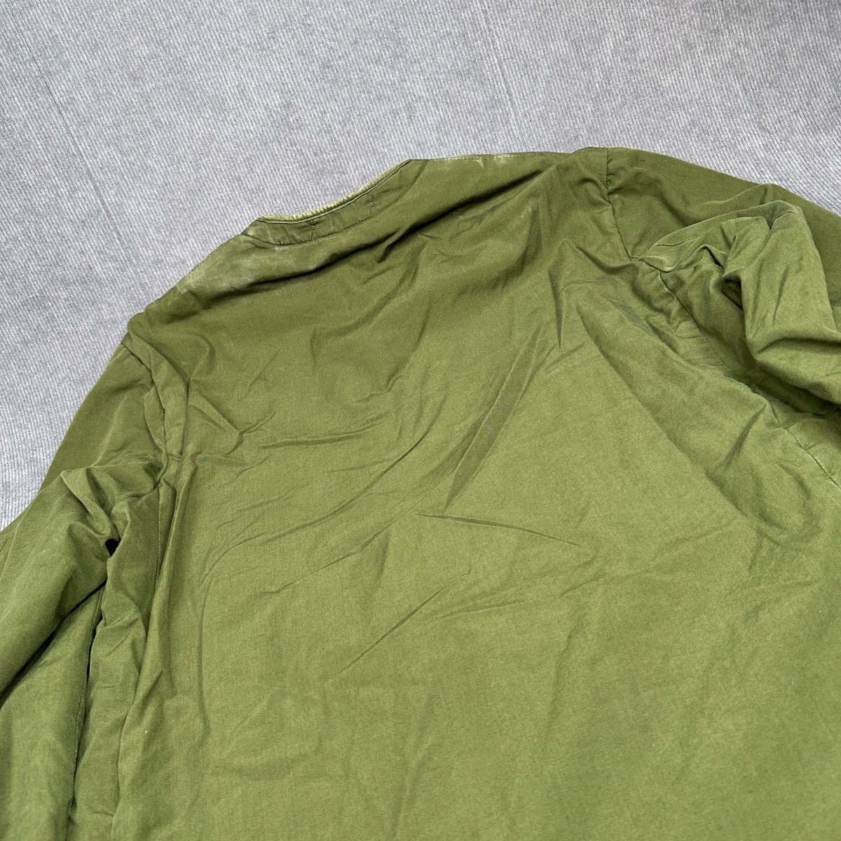 Vintage Swedish Military C52 Field Coat Liner Green Pile Lined C52 Large View 6