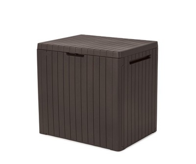 City Outdoor Plastic Storage Box Garden Furniture 57.8 x 44 x 54.8 cm  Brown