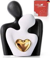 Romantische Paar Statue,Wohnzimmer Deko Moderne Keramik Figuren,Liebe Porzellan