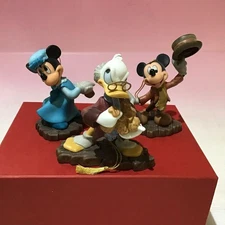 WDCC Disney Classic Ornament Set Mickey Minnie Uncle Scrooge Used