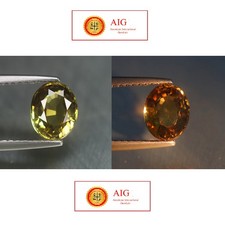1.37 Cts AIG Certified 100  Natural Unheated Color Change Alexandrite Srilanka